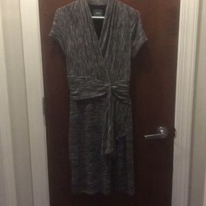 Black heather lined knit Anthropologie dress sz S